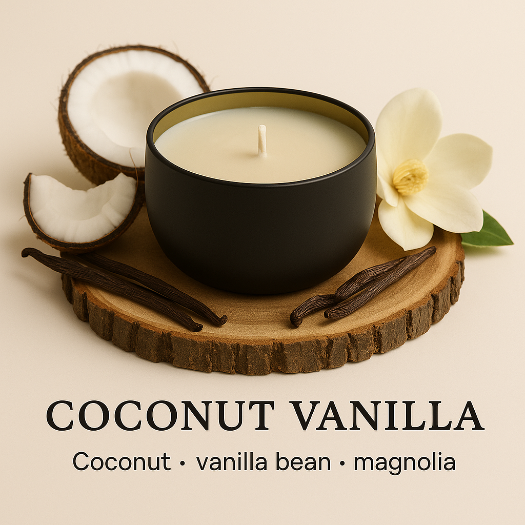 Coconut Vanilla - 6oz Luxury Soy Wax Candle
