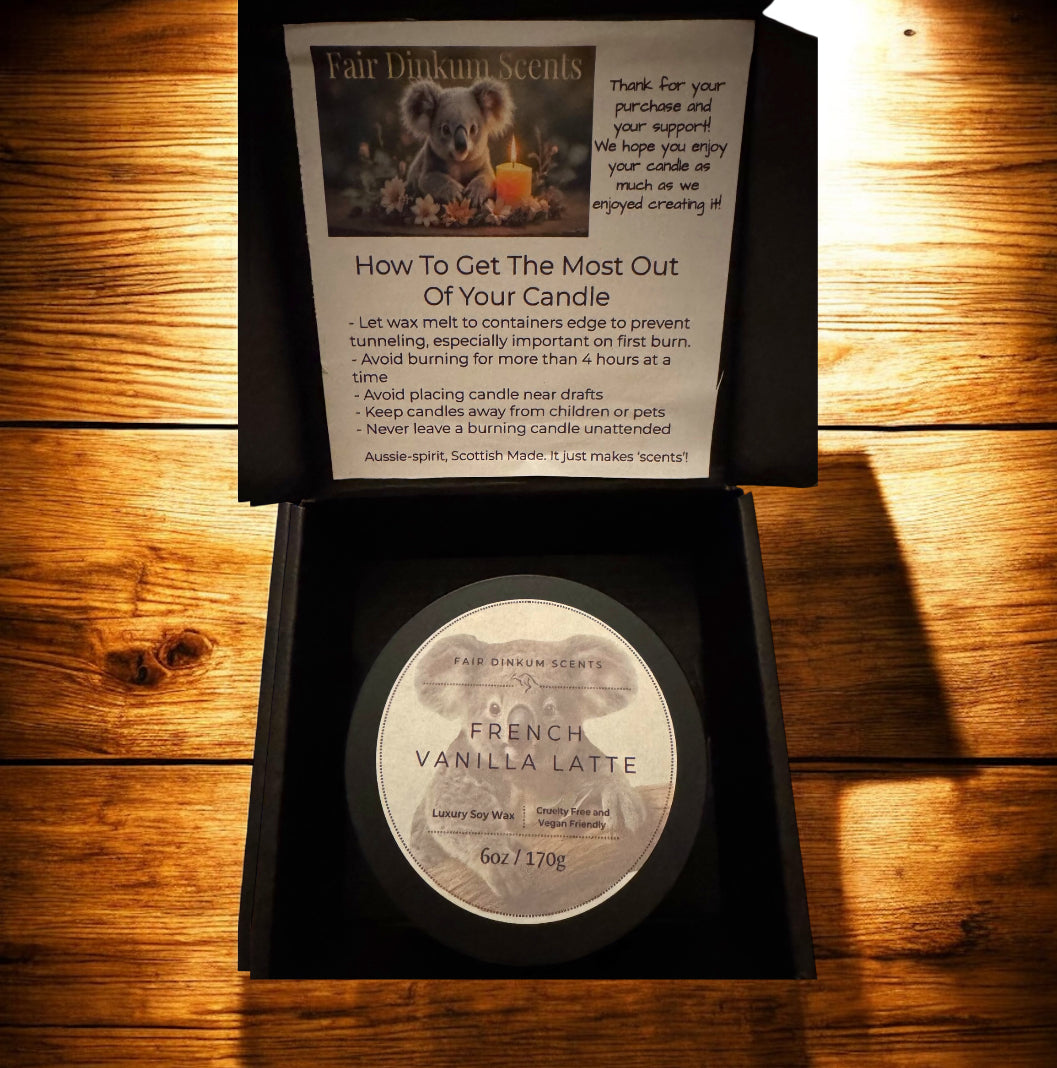 French Vanilla Latte - 6oz Luxury Soy Wax Candle