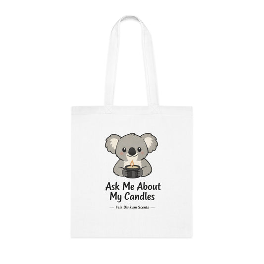 Ask Me About My Candles Cotton Tote