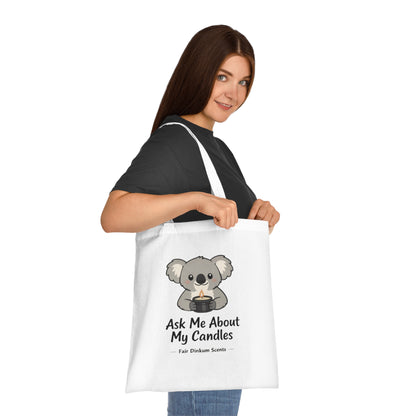 Ask Me About My Candles Cotton Tote