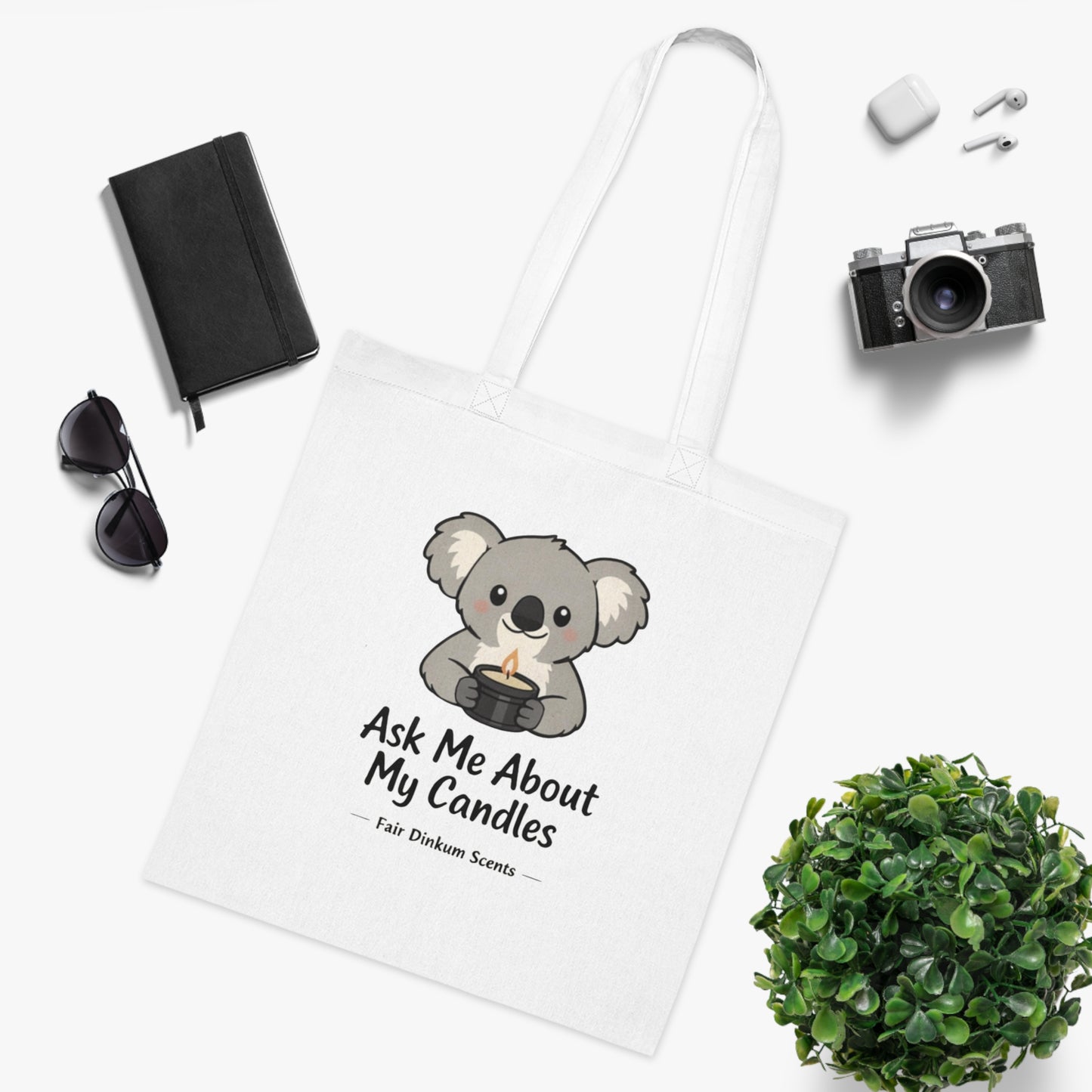 Ask Me About My Candles Cotton Tote
