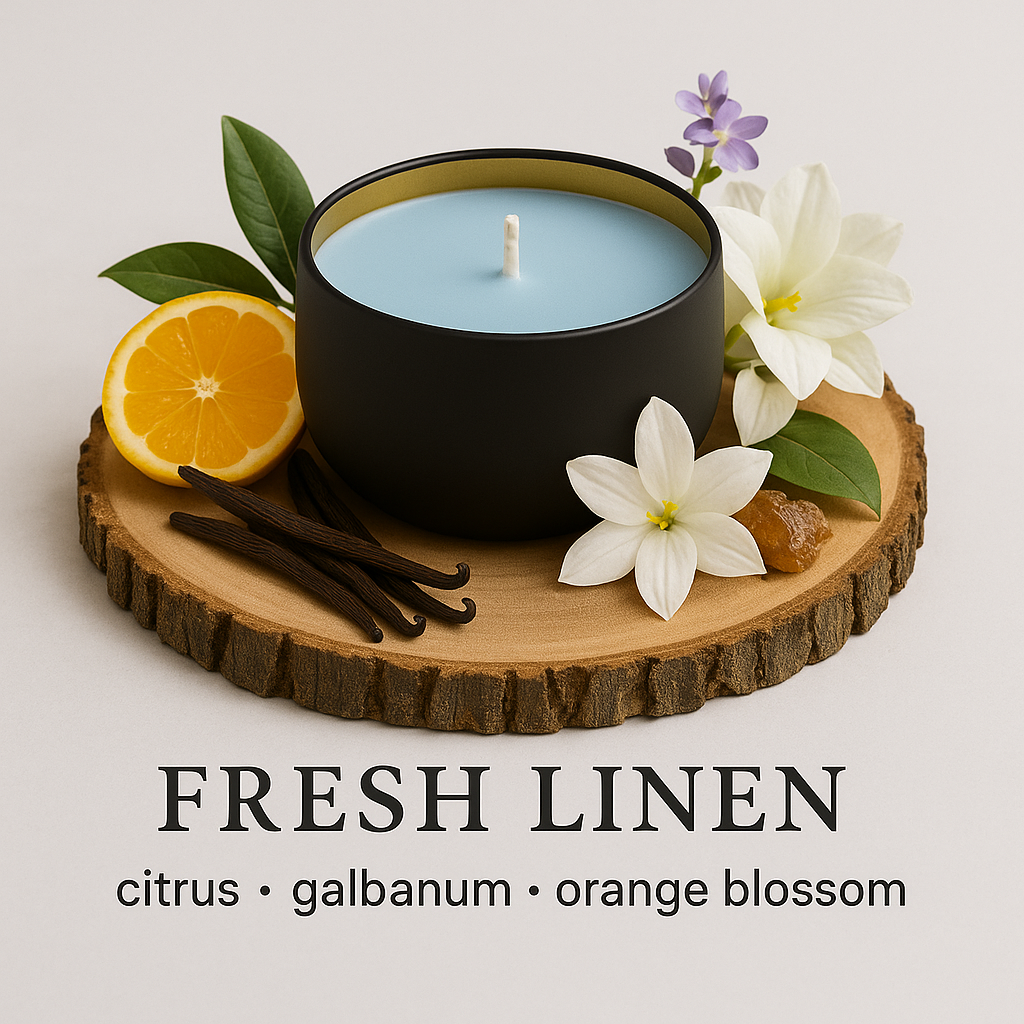 Fresh Linen - 6oz Luxury Soy Wax Candle
