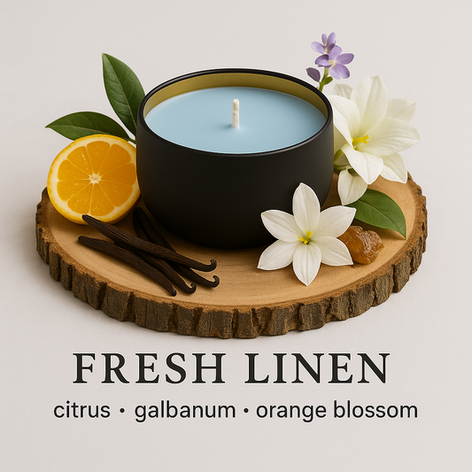 Fresh Linen - 6oz Luxury Soy Wax Candle
