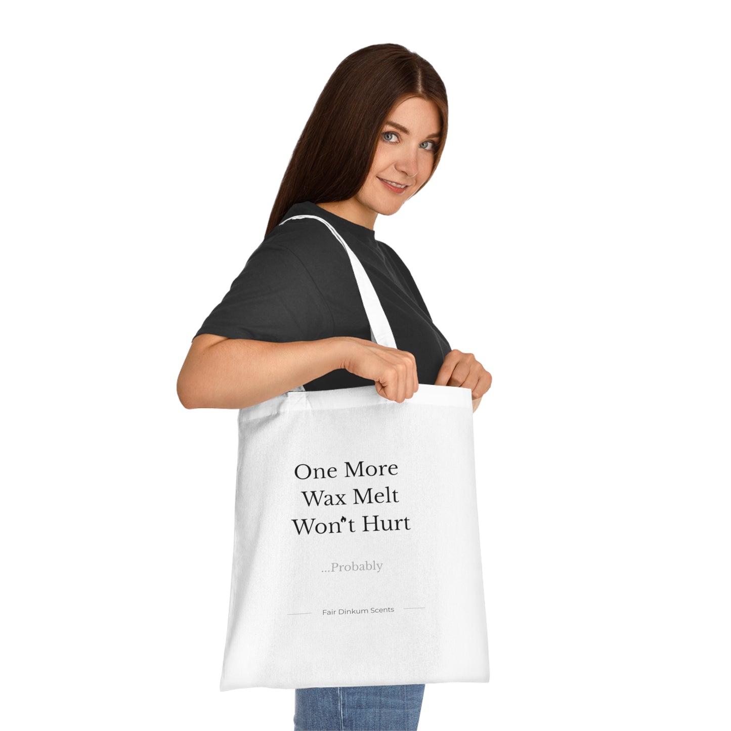 Tote Bag — "One More Wax Melt Won't Hurt" Funny Candle Lover Cotton Tote