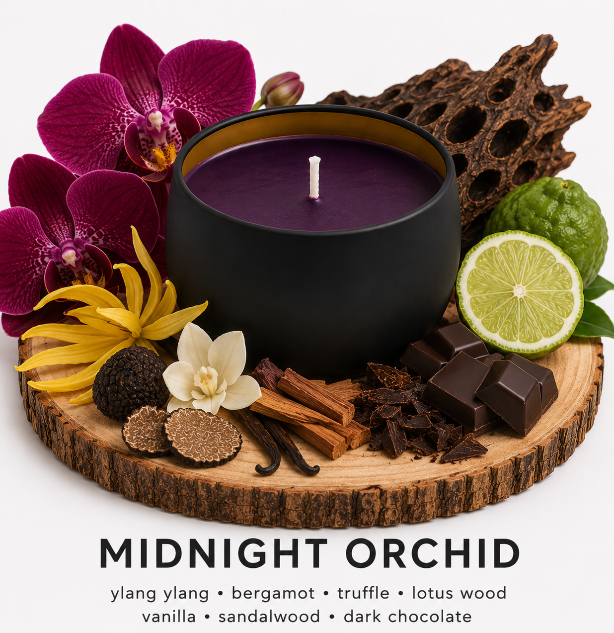 Midnight Orchid - 6oz Luxury Soy Wax Candle