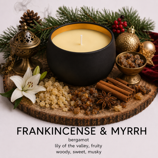 Frankincense & Myrrh - 6oz Luxury Soy Wax Candle