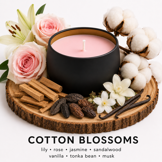 Cotton Blossoms - 6oz Luxury Soy Wax Candle