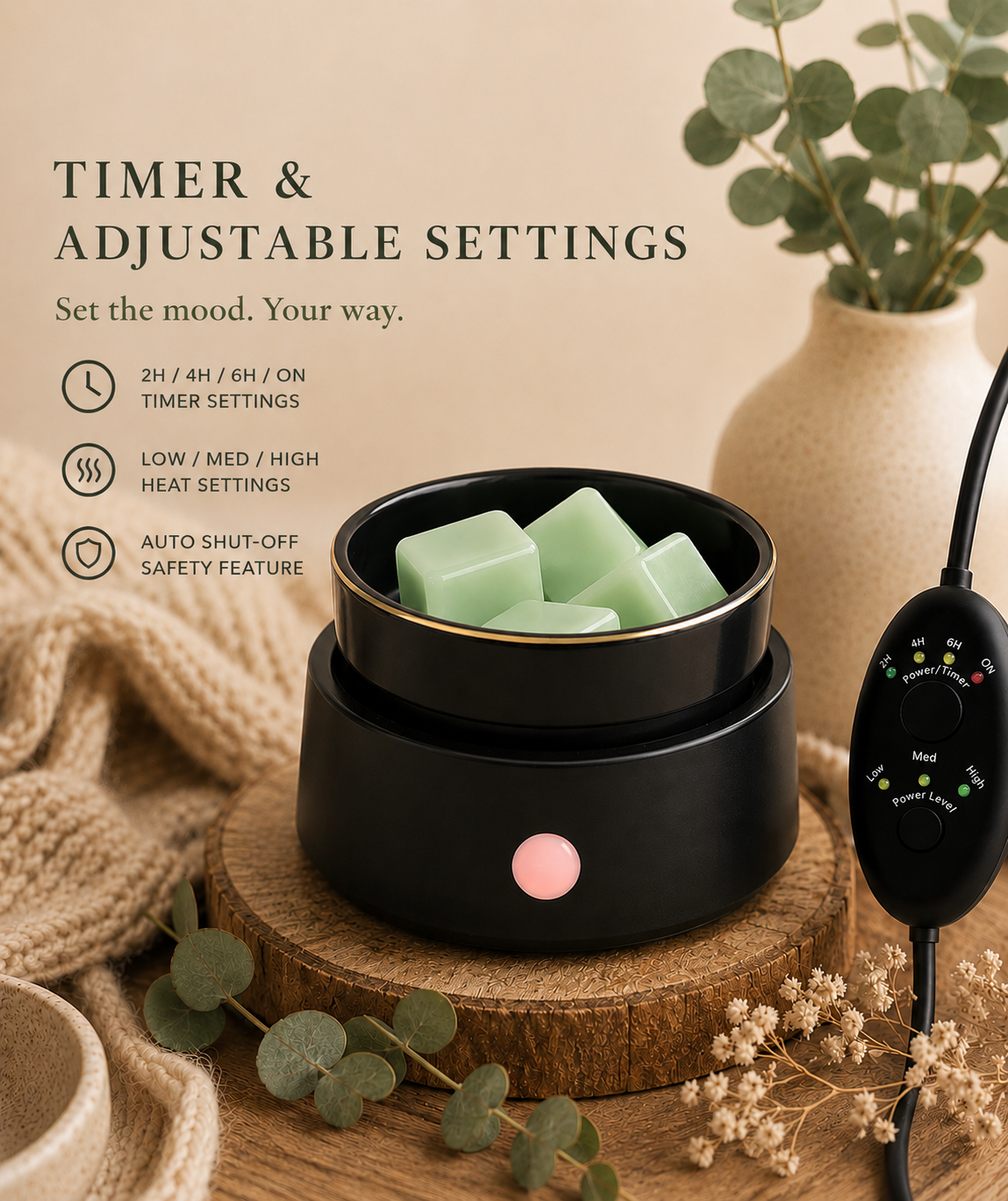Electric Candle/Wax Melts Warmer with Timer