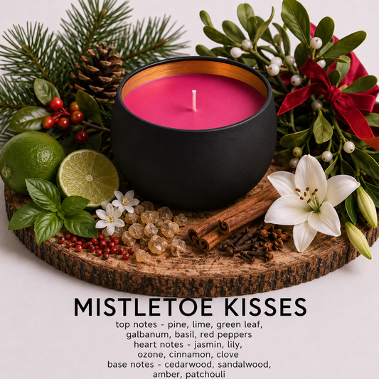 Mistletoe Kisses - 6oz Luxury Soy Wax Candle