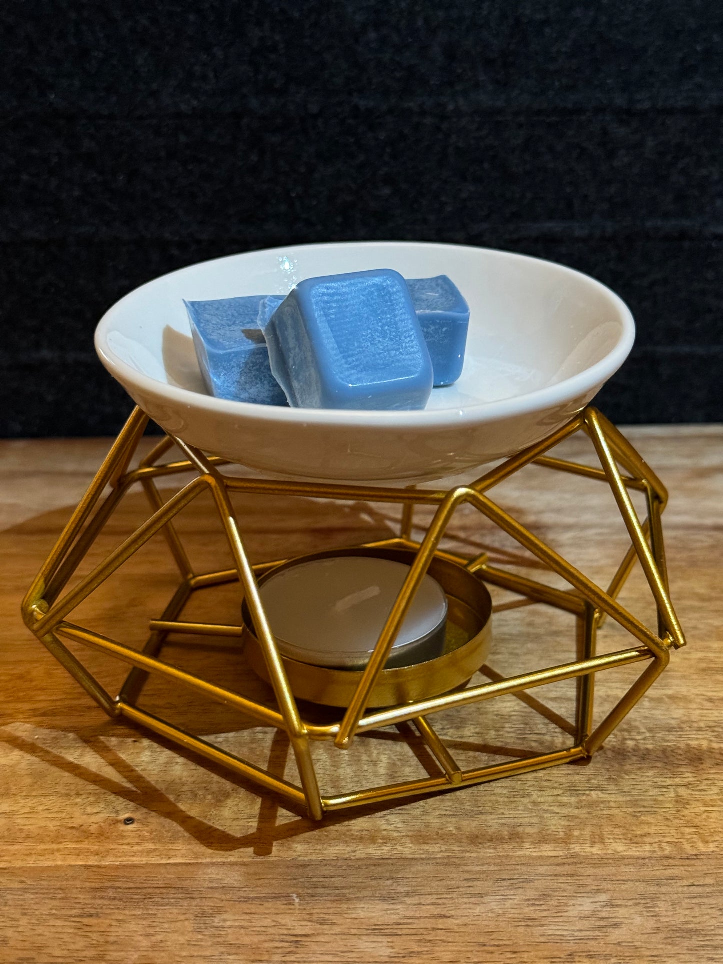 Geometric Wax Burner - Gold