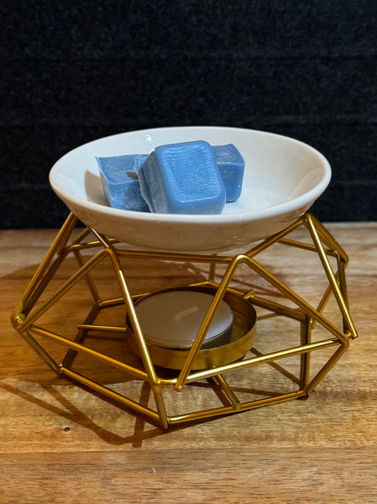 Geometric Wax Burner - Gold