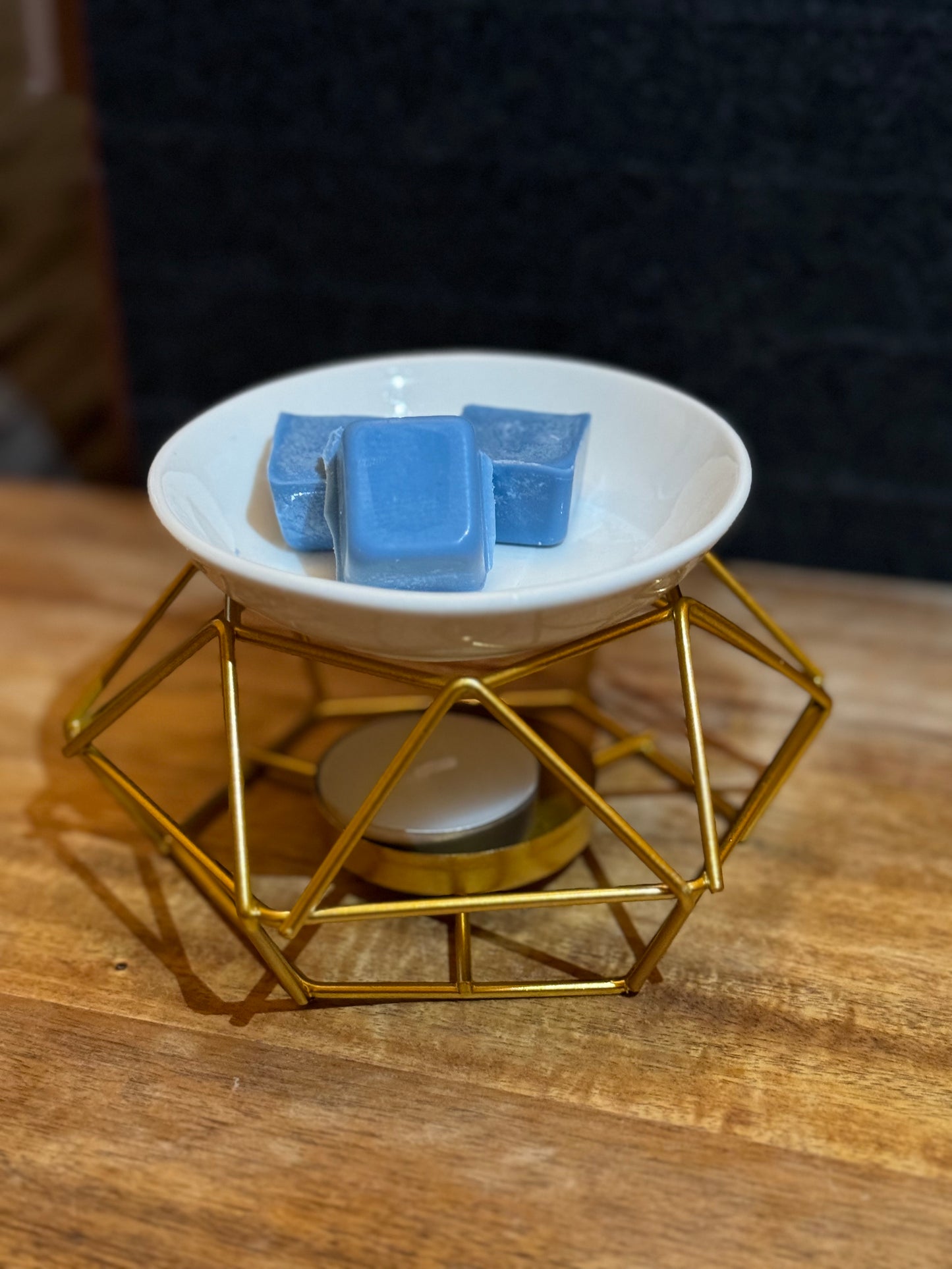 Geometric Wax Burner - Gold