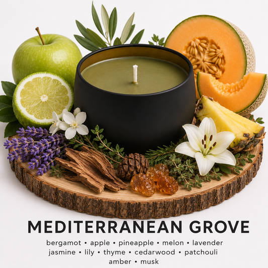 Mediterranean Grove - 6oz Luxury Soy Wax Candle